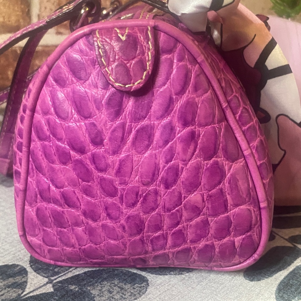 Dooney & Bourke Purple croc barrel and wallet set - Picture 6 of 17